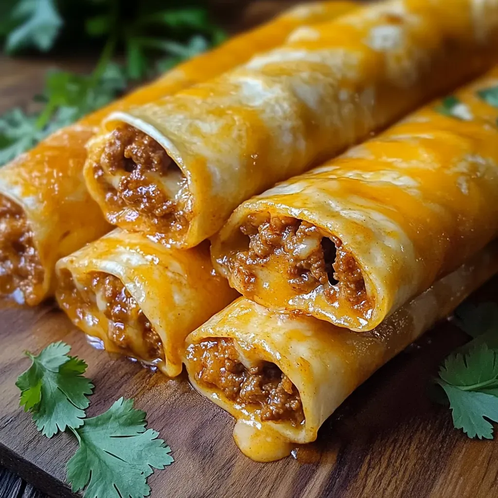 En una tabla, se presentan tres rollitos de queso y carne, que se pueden disfrutar en 15 minutos.